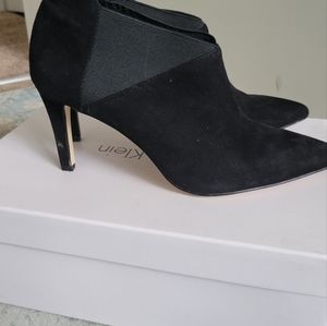 Calvin Klein suede booties